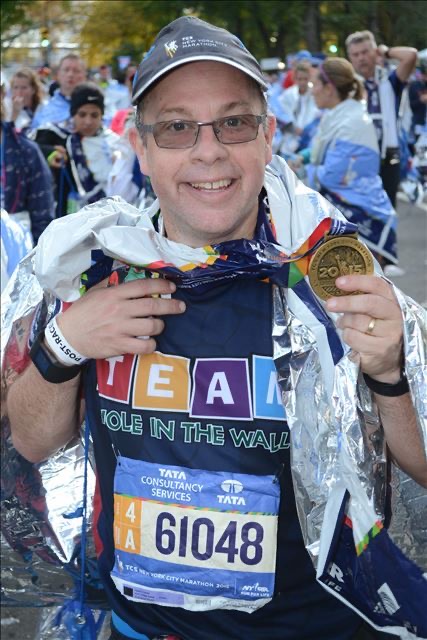 Dan Alperin at his first Boston Marathon in 2015