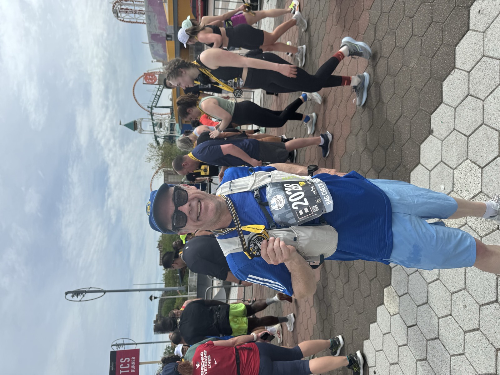 Dan Alperin competing in a spring 2024 road race